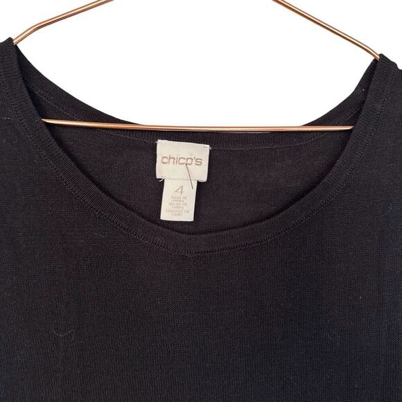 Chico's Black Sleeveless Shell Top - Size 4 (XL) - Picture 2 of 5